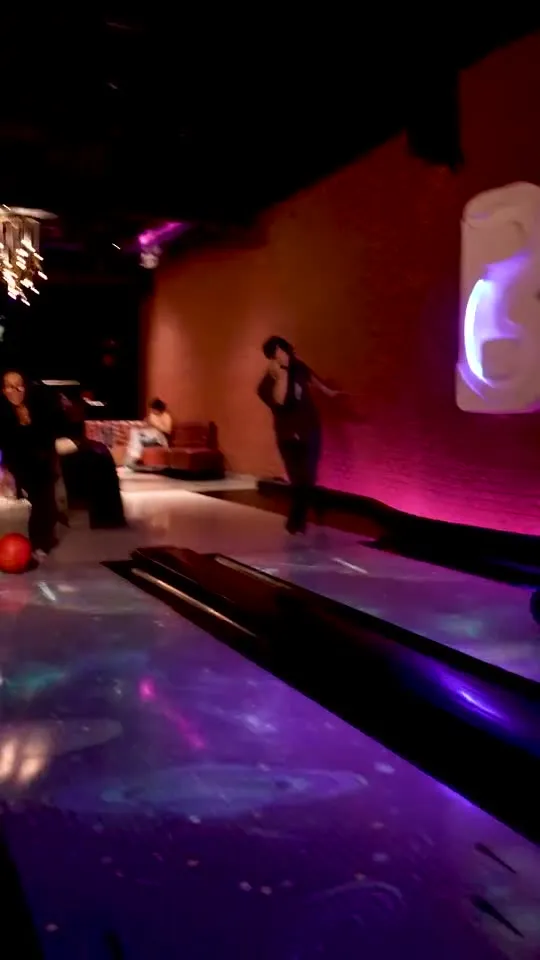 Interactive bowling lanes at BounceUp Ahmedabad