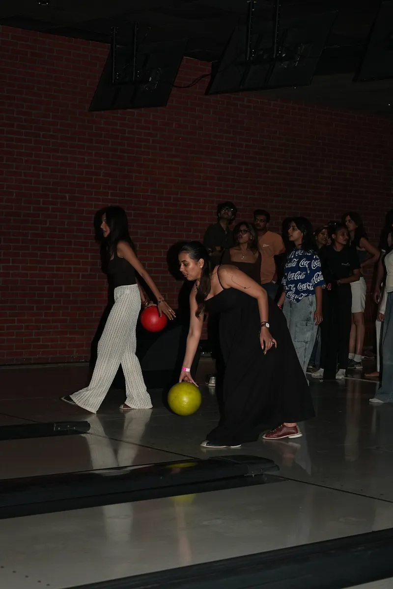 Guests bowling at Strike Social